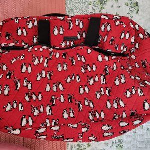 EUC Vera Bradley Playful Penguin HUGE Grand Traveler !